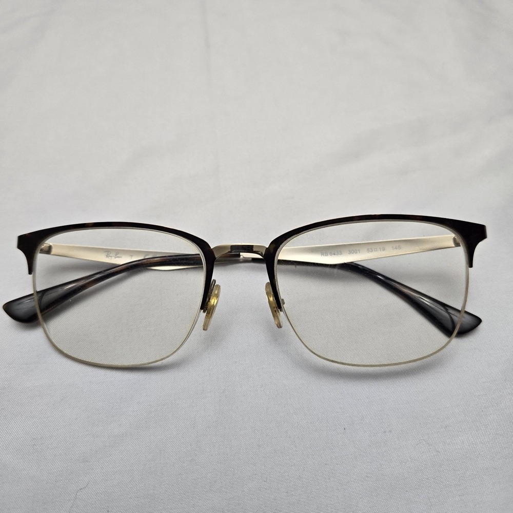 Ray Ban Eyeglasses, Frames Only, RB 6433‎ 3001, 53-19-145, Metal, Brown